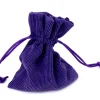 Sac violet velours épais avec cordon - 10 x 12.5 cm