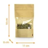 Sachet kraft marron hermétique 11 x 18.5 cm refermables avec fenêtre