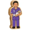 Sage-femme en bois 100 x 40 x 25 mm personnage jeu