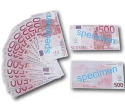 Set 100 billets de 500 euros factices pour jeux