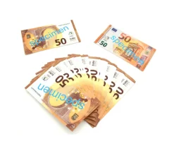 Set 100 billets de 50 euros factices pour jeux