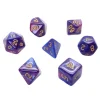 Set 7 dés multi-faces Fusion bleu et violet clair