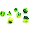Set 7 dés multi-faces gemini jaune vert