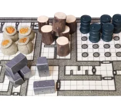 Set 80 jetons ressources de jeux : 4 sortes nourriture, huile, métal, bois