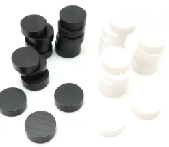 Set 30 pions de backgammon 21 mm jacquet bois