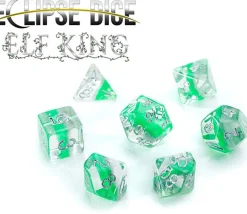 Set de 7 dés multifaces Eclipse vert