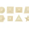 Set de 32 formes géométriques en bois