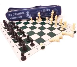Set Jeu Echec 5 compétition : 34 pions lestés + échiquier 50 cm + sac