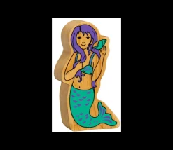 Sirène en bois 103 x 60 x 25 mm personnage