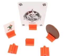 Support pion orange avec pince 17x19x10 mm pour jeu - Bioplastique