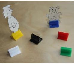 Support pion vert avec pince 17x19x10 mm - Bioplastique