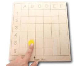 Tableau à double entrée en bois 24.5 x 26 cm