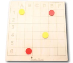 Tableau à double entrée en bois 24.5 x 26 cm