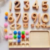 Tableau de calcul en bois Montessori + chiffres opérations mathématiques