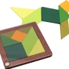 Tangram coloré avec sous-verre