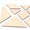 Tangram en bois brut CP de 10 x 10 cm - jeu à décorer