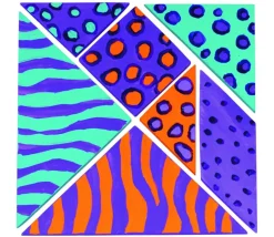 Tangram en bois brut CP de 10 x 10 cm - jeu à décorer