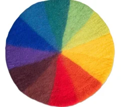 Tapis arc-en-ciel en feutrine 50 cm