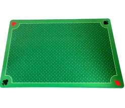 Tapis Belote premium 40 x 60 cm Classique avec bords galonnés. Pique coeur trèfle carreau