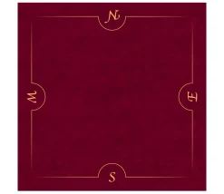 Tapis Bridge 78 x 78 cm Bordeaux et or