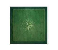 Tapis Bridge 78 x 78 cm Rose des Vents vert