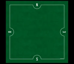 Tapis Bridge 78 x 78 cm vert nord sud est ouest