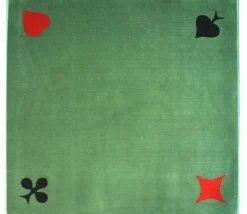 Tapis cartes Tissé 77 x 77 cm vert marque France Cartes 4 AS