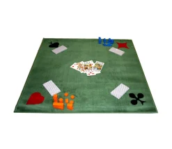 Tapis cartes Tissé 77 x 77 cm vert marque France Cartes 4 AS