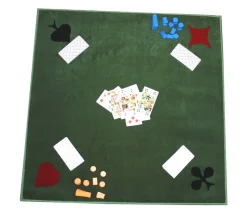Tapis cartes Tissé 77 x 77 cm vert marque France Cartes 4 AS