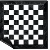 Tapis échec néoprène 50 cm noir/blanc échiquier