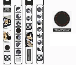 Tapis échec néoprène 50 cm noir/blanc échiquier