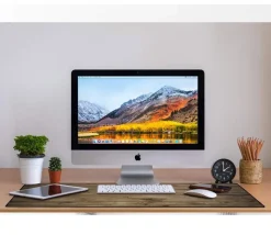 Tapis de Bureau 90 x 40 cm décor bois wood sous-main