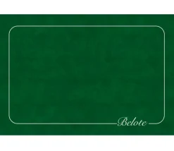 Tapis de cartes Belote classique 40 x 60 cm Vert