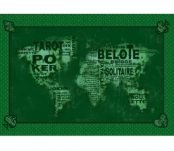 Tapis de cartes Cartes du monde 40 x 60 cm Vert