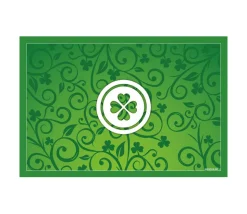 Tapis de cartes Chance Trèfle 40 x 60 cm vert