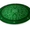 Tapis de cartes rond 60 cm vert arabesques