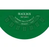 Tapis de jeu BlackJack vert 140 x 70 mm