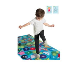 Tapis de jeu éducatif Nimbly lettres, formes et chiffres -183 x 91 cm