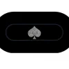 Tapis de jeu Poker 120 x 60 cm Ovale noir Typo Spade