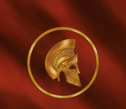 Tapis de jeux 40 x 40 cm rouge Casque doré