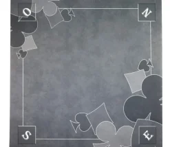 Tapis jeu 60 x 60 cm gris Anthracite Nord-Sud Tarot