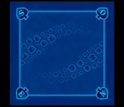Tapis jeu 60 x 60 cm Tarot bleu Pique Forest