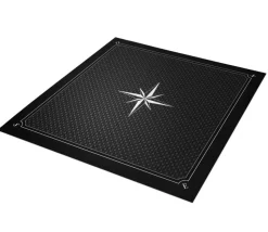 Tapis jeu 60 x 60 cm Tarot noir rose des vents