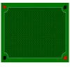 Tapis jeu 70 x 60 cm Vert Classique 4 coins : Pique coeur trèfle carreau