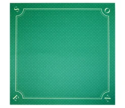 Tapis jeu 60 x 60 cm vert motif mini atouts Nord-Sud Tarot