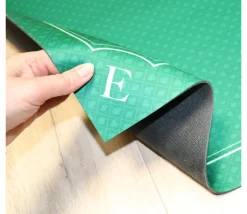 Tapis jeu 60 x 60 cm vert motif mini atouts Nord-Sud Tarot