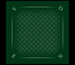 Tapis jeu 60 x 60 cm vert tramé Tarot