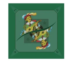 Tapis jeu Tarot 60 x 60 cm Excuse vert