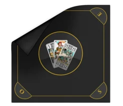 Tapis jeu Tarot 60 x 60 cm noir brun Les 3 bouts