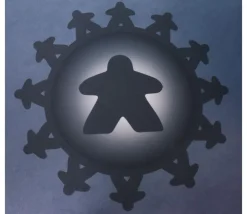 Tapis Meeple gris Multijeux 60x60 cm